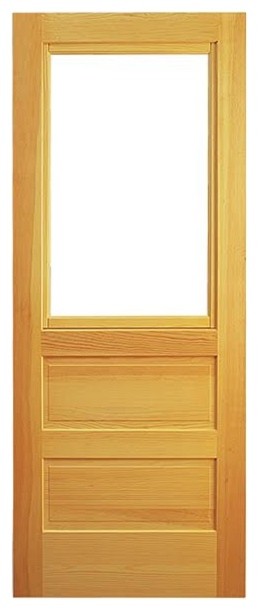 Countryside Pine Door With Sash and Screen, 30"x81"