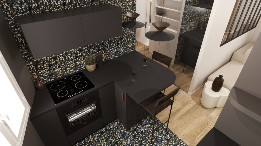 Projet - La cuisine - Vue 3D