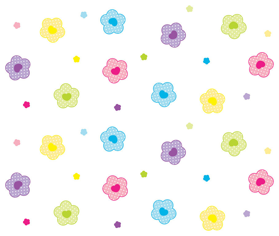 Flower Wall Decals Colorful Flower Wall Decals Girls Wall Decals