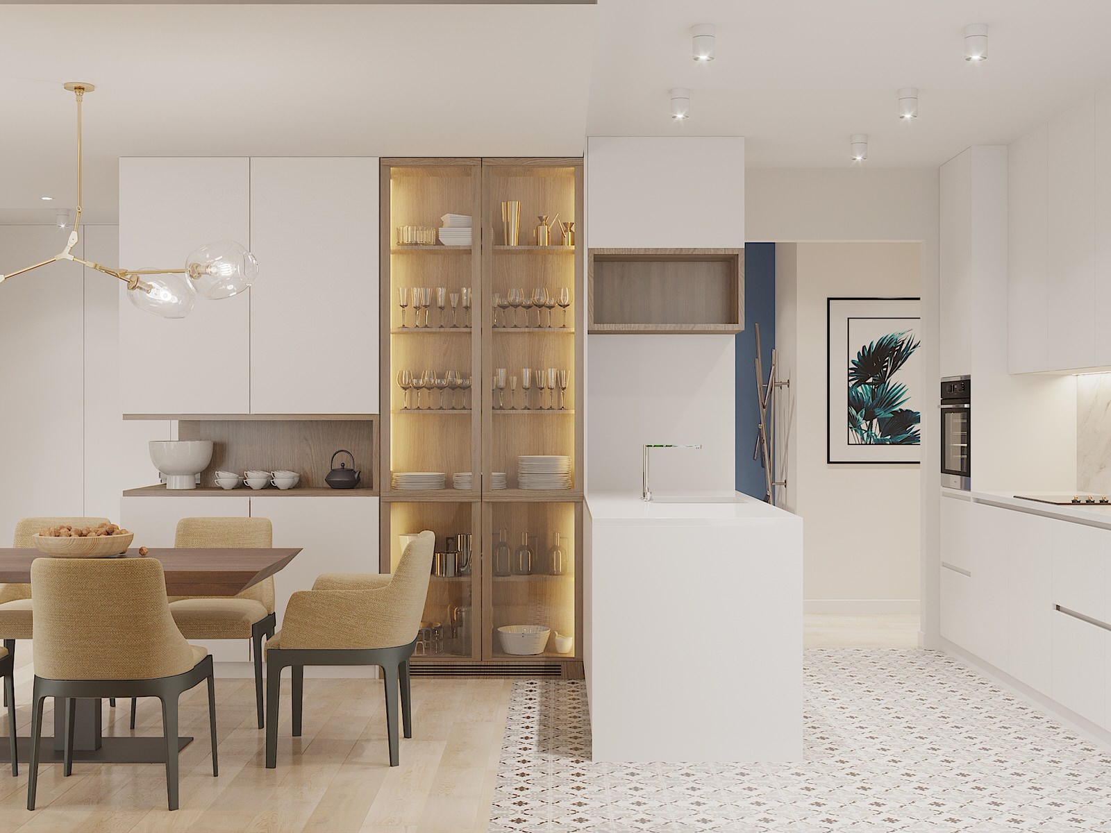 Трехкомнатная квартира в стиле КОНТЕМПОРАРИ