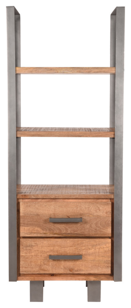 Natural Wooden Bookcase, LABEL51 Factory - Contemporary - Bookcases - by  Luxury Furnitures | Houzz
