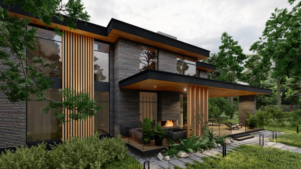 Дом в стиле райта во Владимирской области, 440 м.кв.