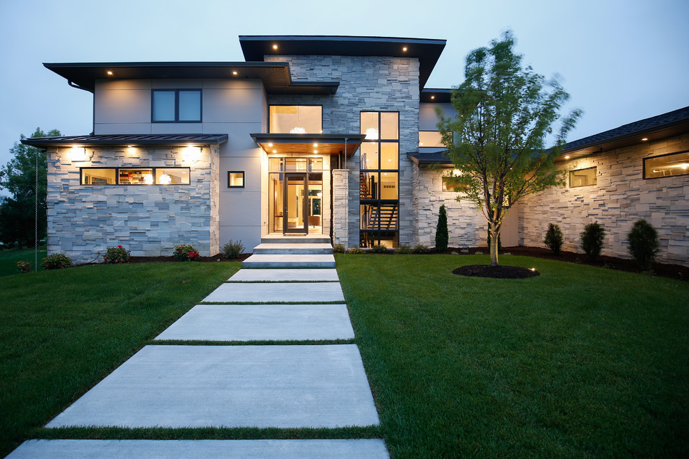 Durado Court Modern Exterior Omaha by Lewis Homes Durado Court Modern Exterior Omaha by Lewis Homes