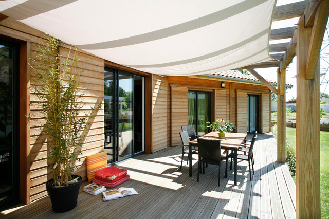 Maison individuelle rustikt-terrasse