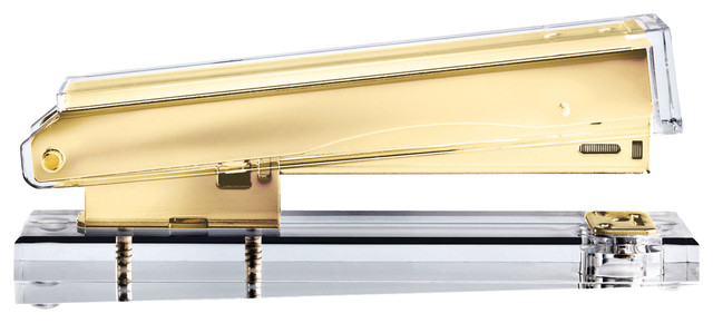 Gold Acrylic Stapler Contemporary Desk Accessories By Hdb Gold Acrylic Stapler