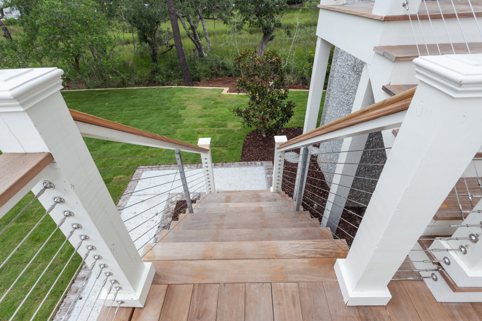 This is an example of a beach style staircase in Charleston.