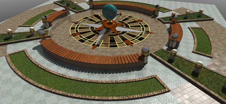 Эскиз -концепт фонтан "Роза ветров"