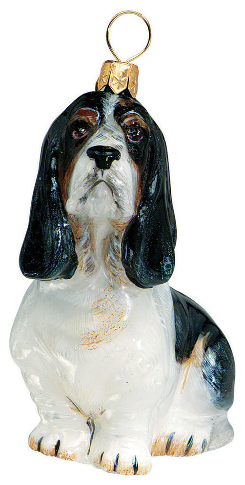 Basset Hound Sitting Ornament Christmas Ornaments by Joy To The World Houzz