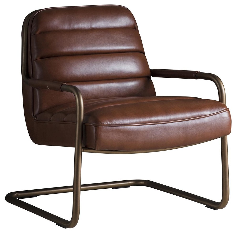 Soho Leather Lounge Chair - Traditional - Armchairs & Accent Chairs - by Gallery Direct | Houzz UK