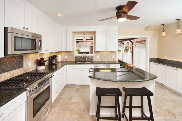 Modern white cabinets - Contemporary - Kitchen - Cleveland - by