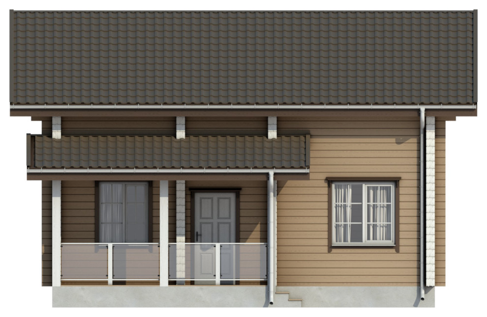 Двухэтажный дом из бруса