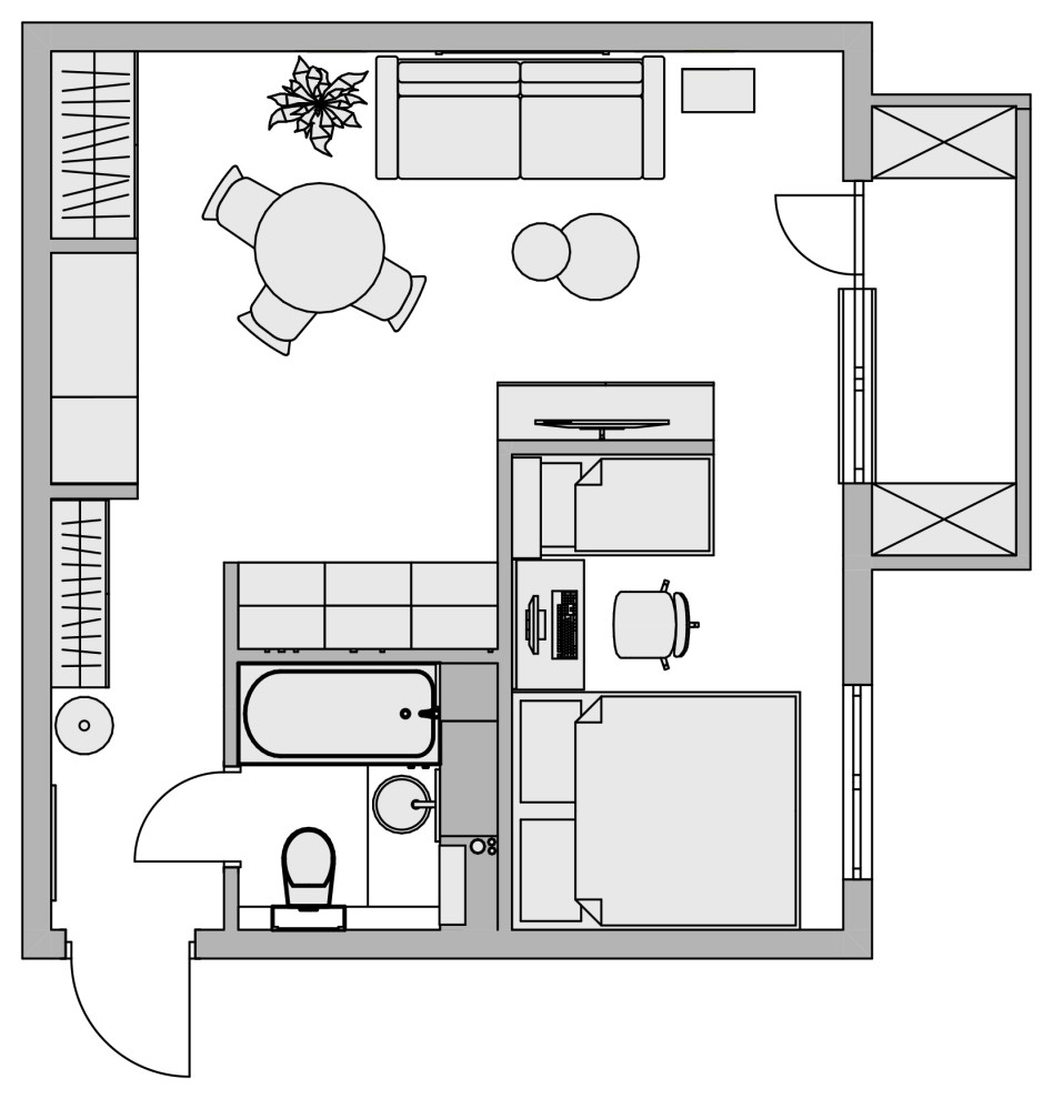 Однушка для семейной пары