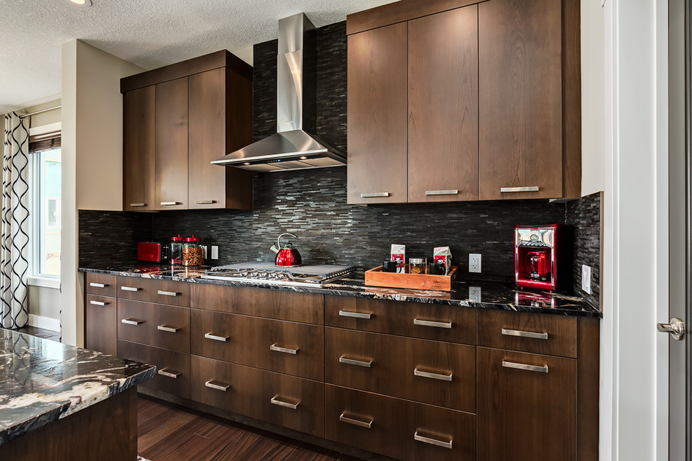 Minimalist kitchen photo in Calgary