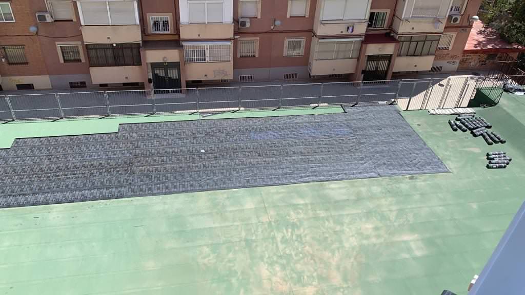 Cubierta 60 plazas de garaje