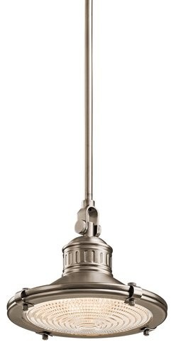 Kichler 42436AP Sayre 1 Light Indoor Pendant With Cone-Shaped Metal Shade