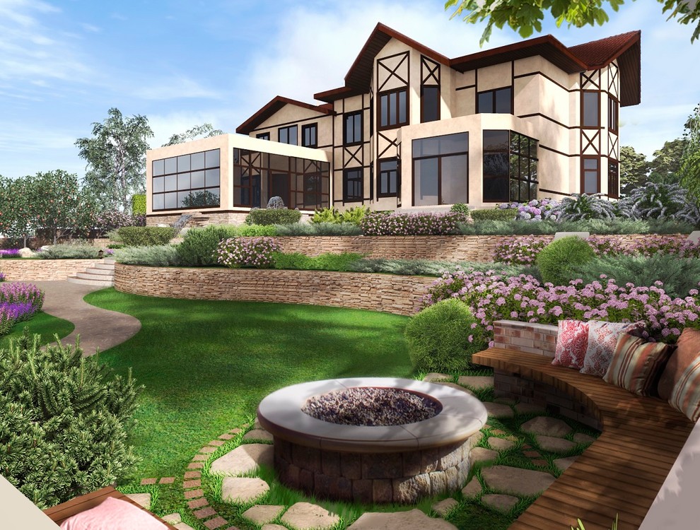 Проект участка с террасированием.