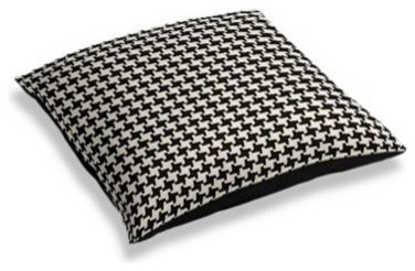Black & White Knit Houndstooth Custom Floor Pillow