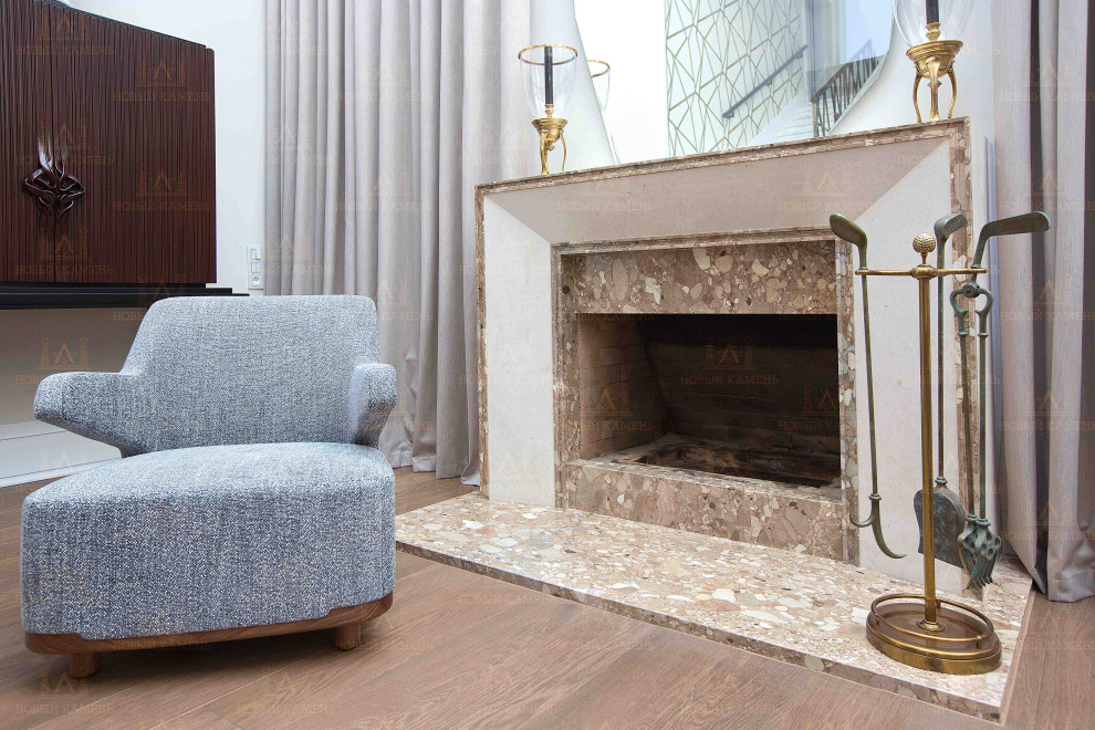 Камин из мрамора