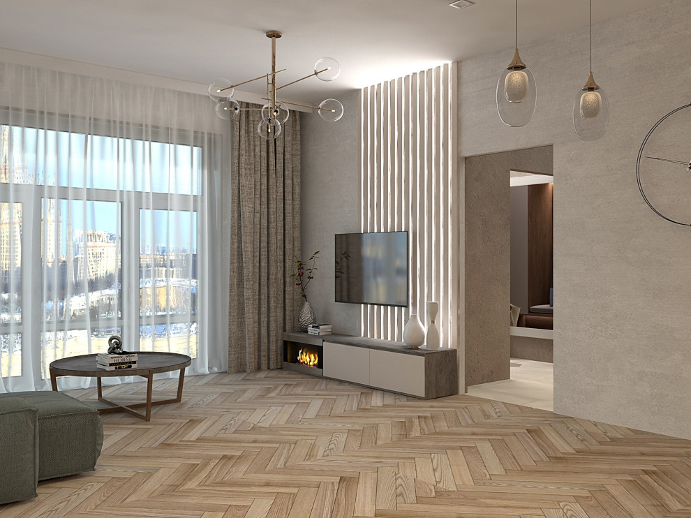 кухня-гостиная для молодой семьи