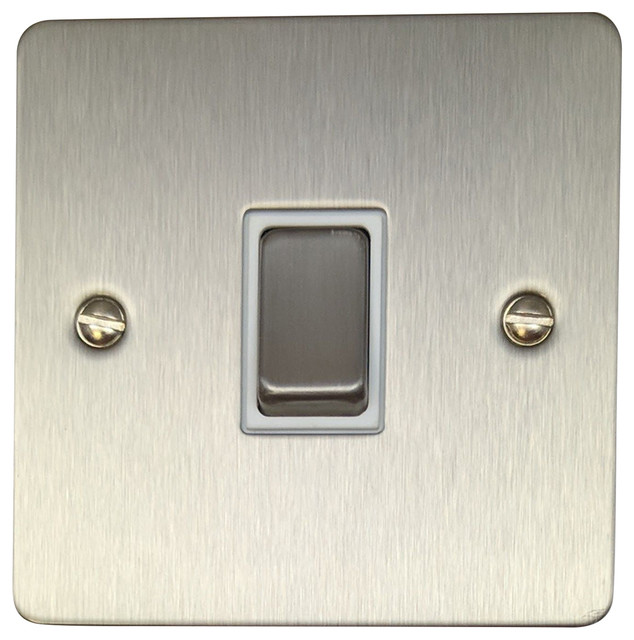 1 Gang Single Toggle Light Switch Black Nickel Effect Polished 2 Way 10 Amp