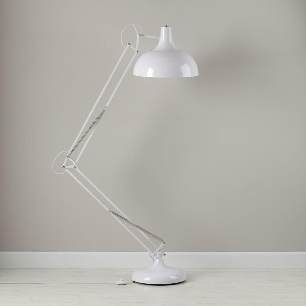 White Big Floor Lamp Set