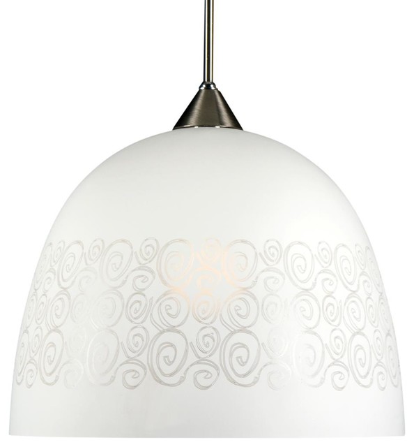 Large Snowdrop Glass Lampshade, Spirals