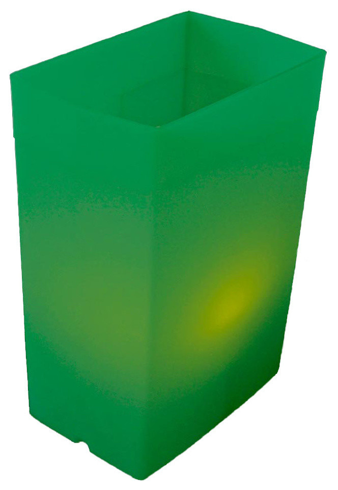 FLIC Luminaries Green, Set of 36, Citronella Candles & Holders