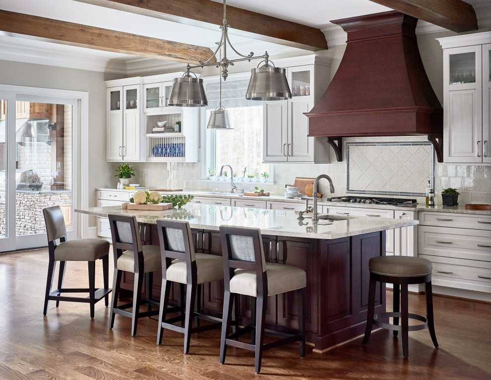 Design ideas for a transitional kitchen in Raleigh.