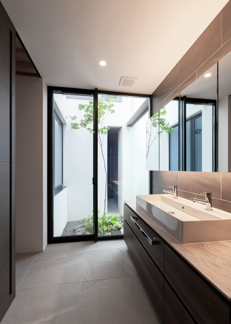 FloatingSlabs moderno-bagno-di-servizio