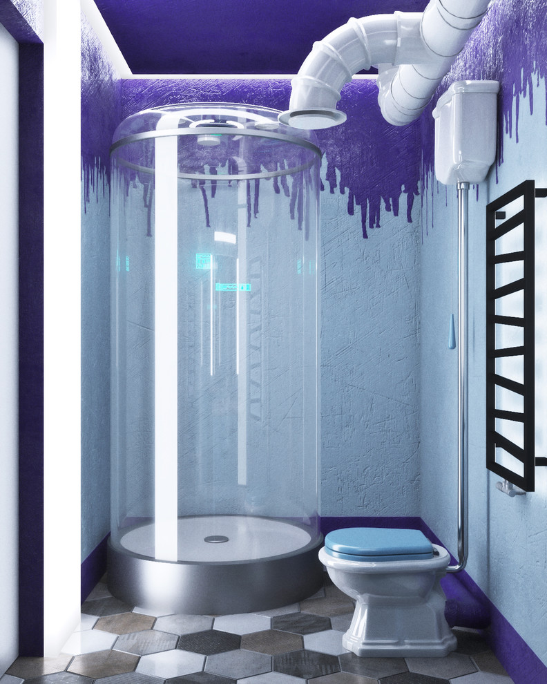 1-й этаж. Санузел. Вид на душевую кабину