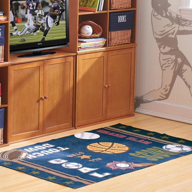 All Sports Basketball Soccer Large Area Rug Floor Accent