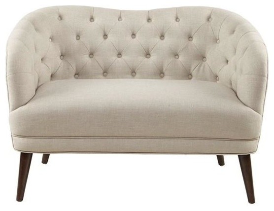 Madison Park Cumberland Tufted Settee With Linen Finish MP106-0733