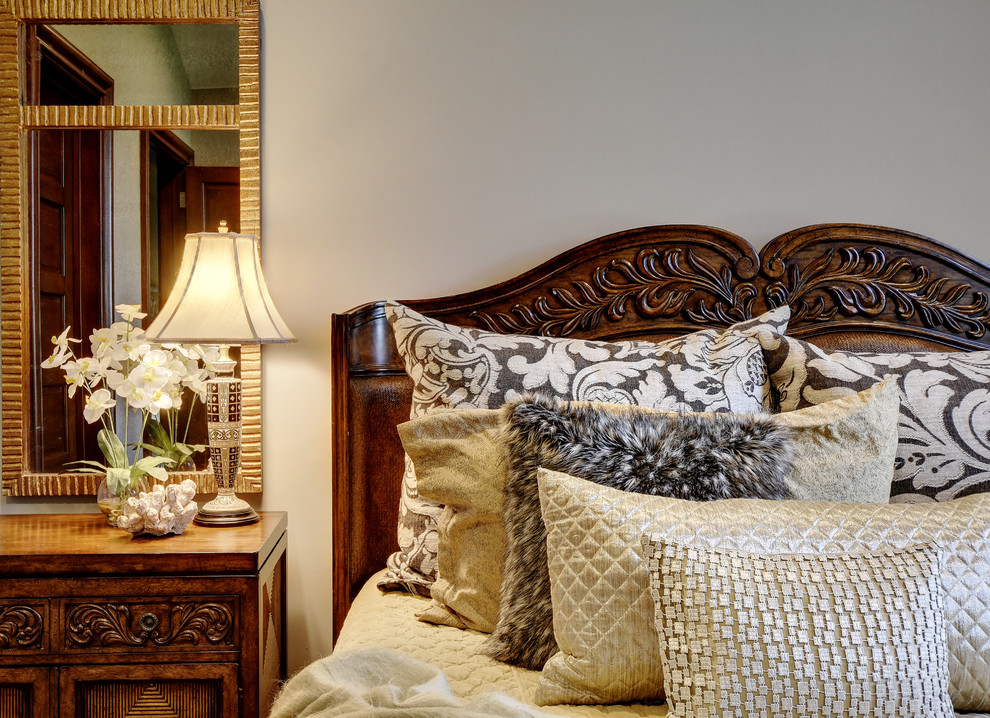 Transitional bedroom photo in Austin
