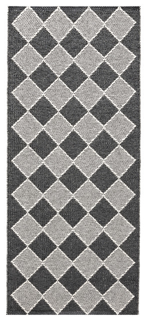 Dialog Woven Vinyl Floor Cloth, Black, 70x300 cm