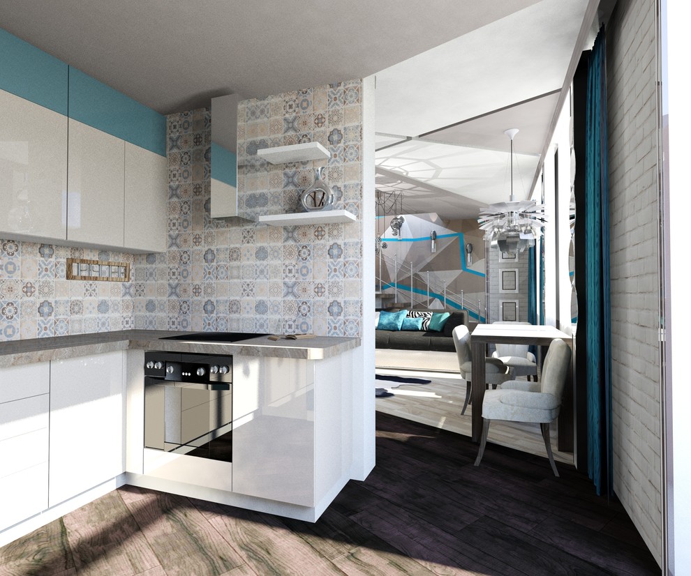 Гостиная в двухуровневой квартире