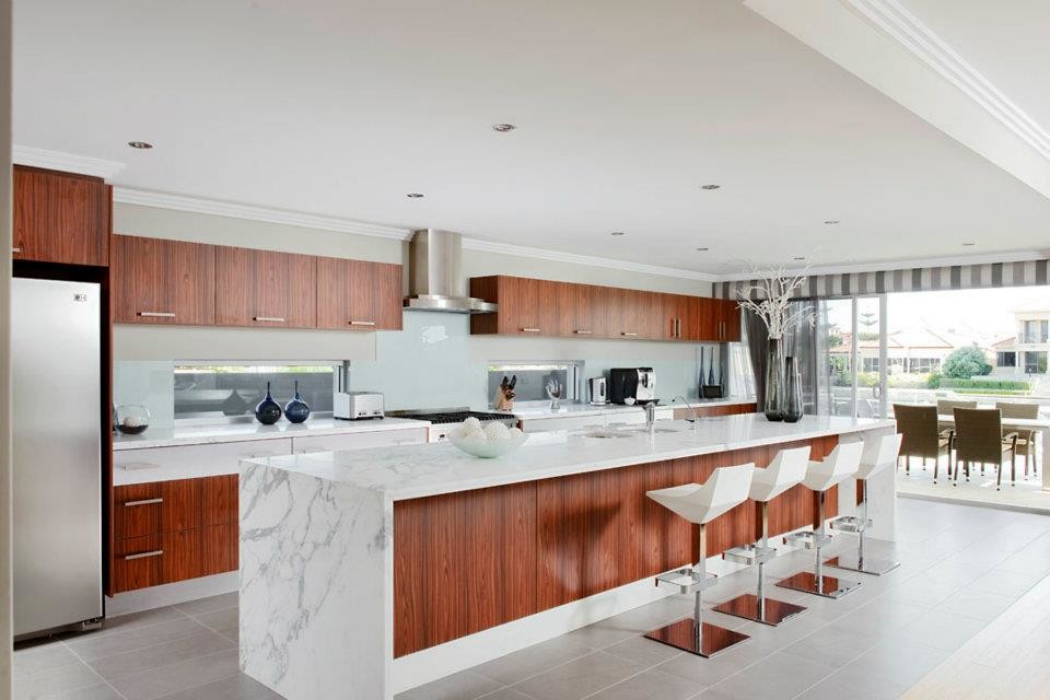 Contemporary kitchen in Perth.