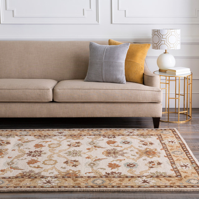 Caesar Area Rug, 6' x 9' Oval Traditional Area Rugs by FlairD Houzz