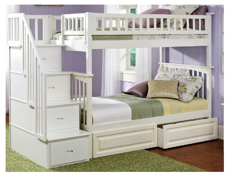 Columbia Staircase Bunk Bed with Raised Panel Drawers