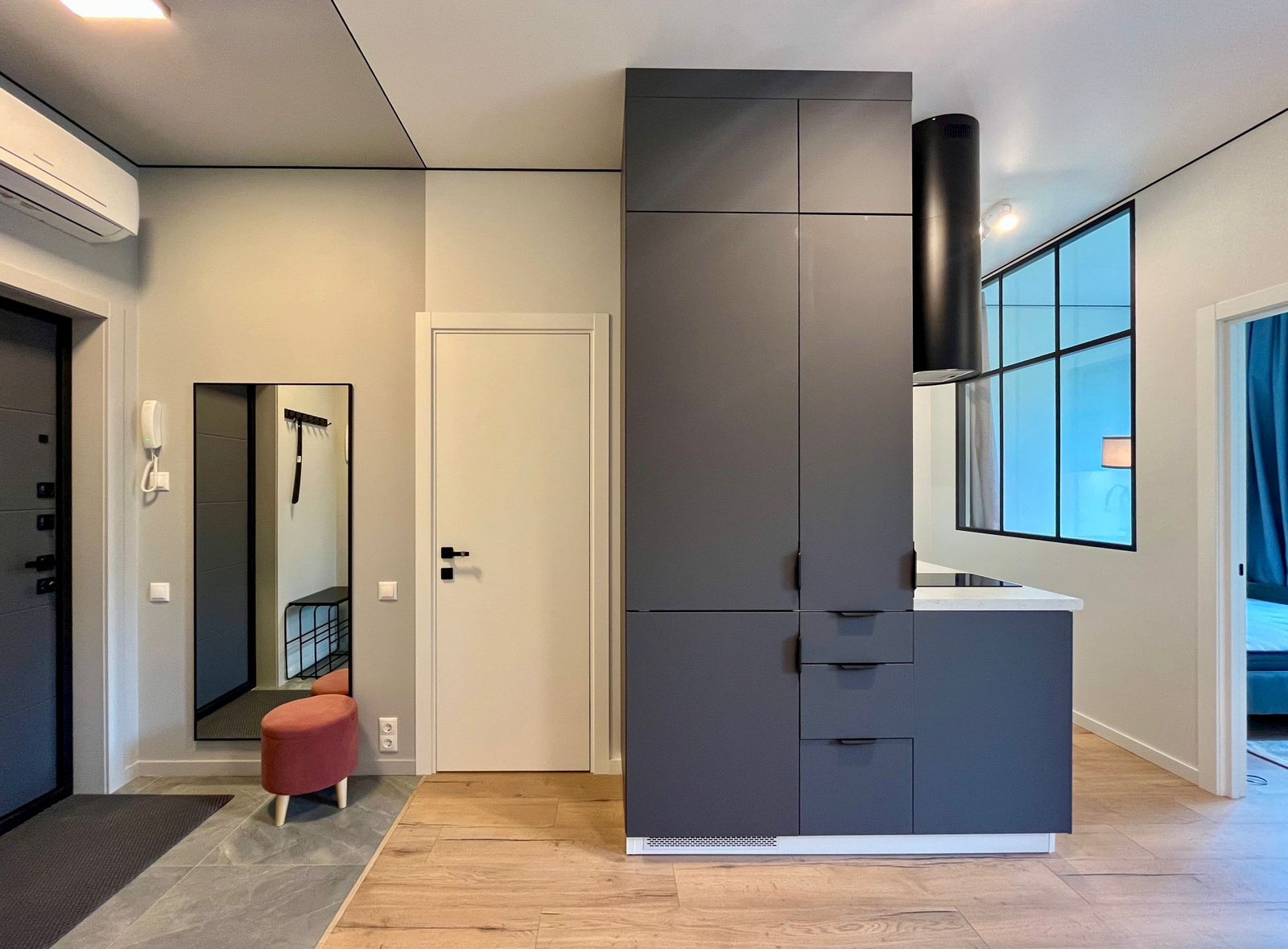 Проект студии 37м2, ЖК Серебрица