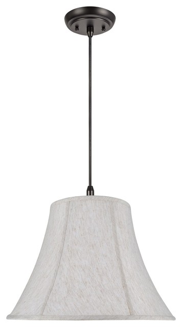 70026, 2-Light Hanging Pendant Ceiling Light, Linen White