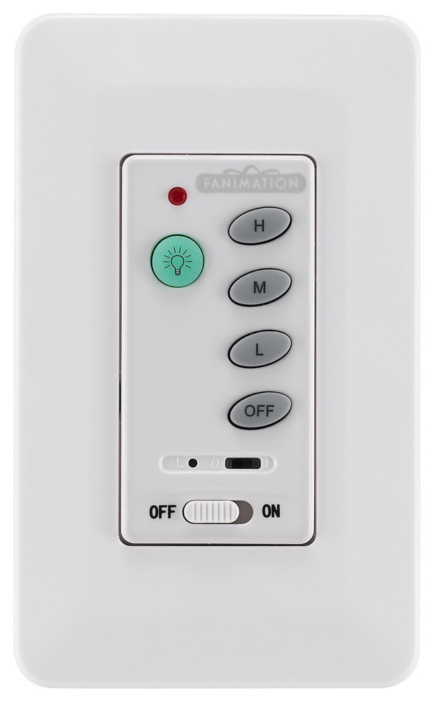 Fanimation Controls Wall Control with Receiver NonReversing CWRL4WH