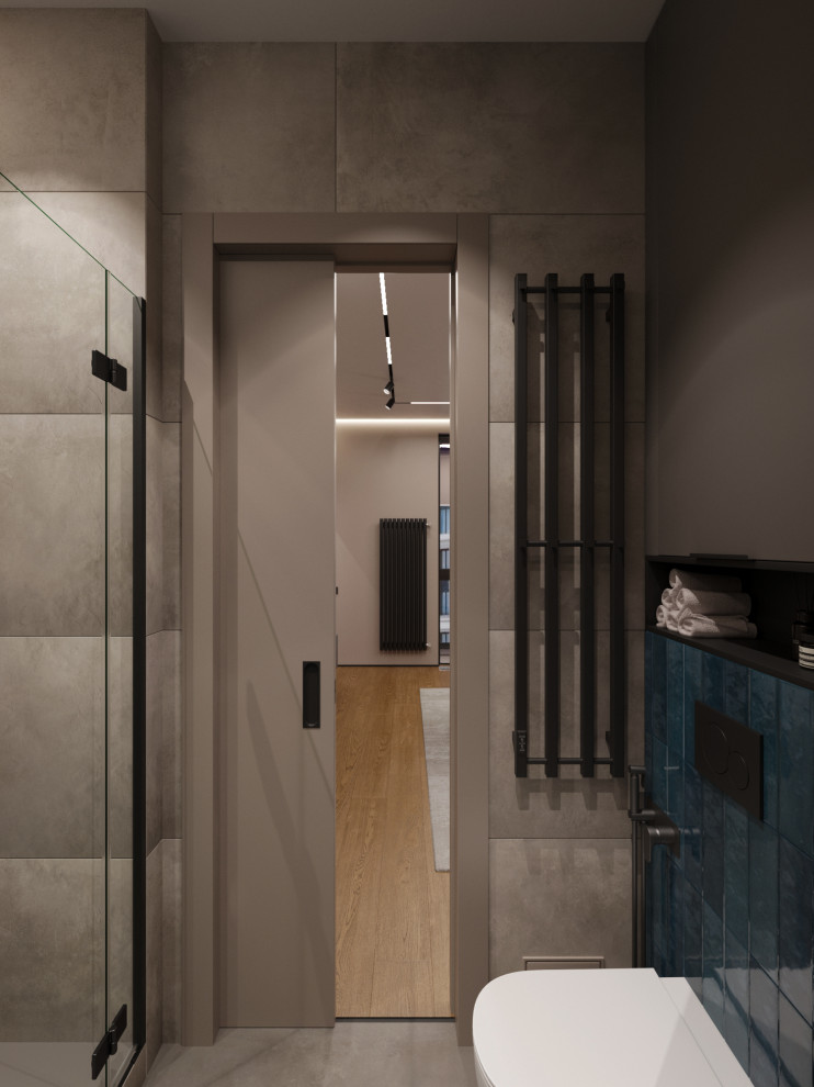 Дизайн-проект квартиры в темно серых тонах