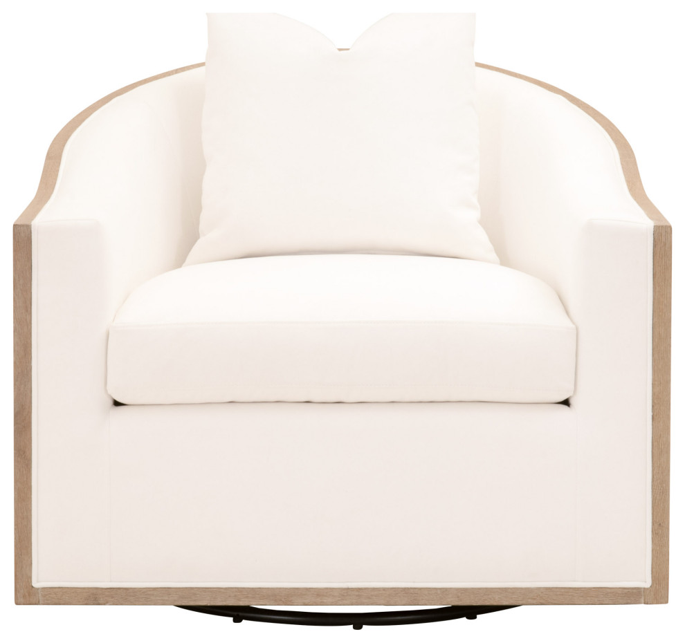 Paxton Swivel Club Chair Transitional Armchairs And Accent Chairs