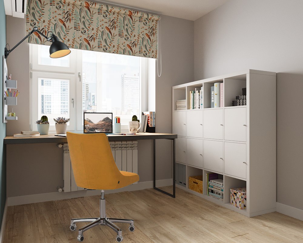 Яркий минимализм квартира 60 кв м