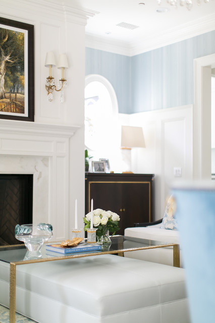 Pasadena Custom Home transitional-living-room