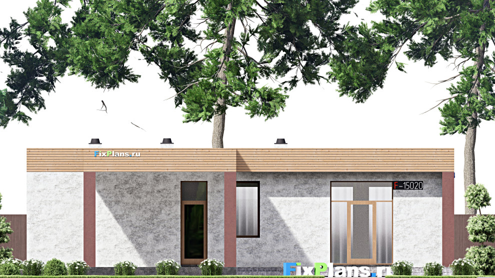 Проект одноэтажного дома 17х14м S133м2 F-15020