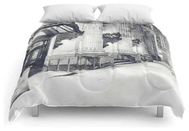 New York City Snow Globe Comforter Contemporary Comforters And