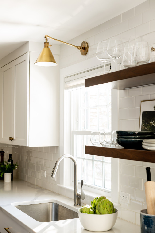 Inspiration for a transitional kitchen remodel in Boston