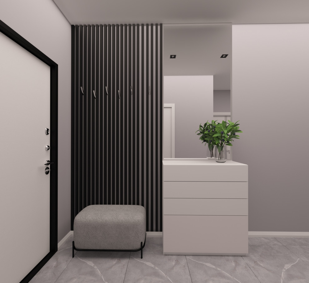 Дизайн прихожей в ЖК "Флотилия", г.Краснодар