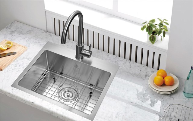 Kraus Single Bowl Stainless Steel Kitchen Sink